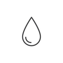Water Drop Outline Icon. Linear Style Sign For Mobile Concept And Web Design. Drop Of Water Simple Line Vector Icon. Symbol, Logo Illustration. Pixel Perfect Vector Graphics
