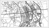 Fototapeta Miasta - Dover Delaware USA City Map in Retro Style. Outline Map.