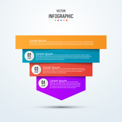 Aufkleber - Abstract vector infographics. Business data visualization. Template for presentation. Sales funnel 3d illustration.