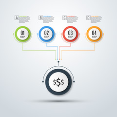 Poster - Abstract vector infographics. Business data visualization. Template for presentation.