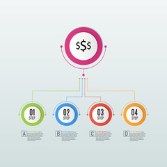 Poster - Abstract vector infographics. Business data visualization. Template for presentation.