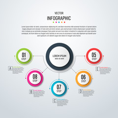 Poster - Abstract vector infographics. Business data visualization. Template for presentation.
