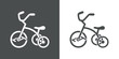 © teracreonte - Icono plano triciclo en gris y blanco