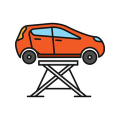 Wall Mural - car lift color icon