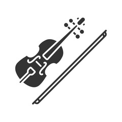 Wall Mural - Violin glyph icon