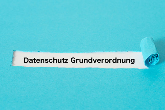 Ein Stück Papier und Datenschutz Grundverordnung DSGVO