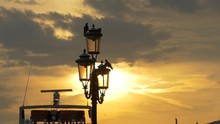 Lamp Post At Sunset