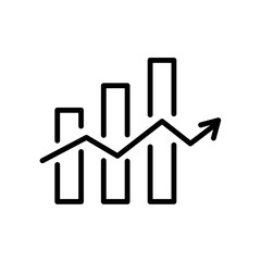 Poster - Decreasing stocks bars icon isolated on white background