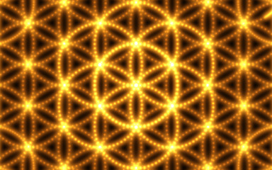 Wall Mural - Sacred geometry, abstract glowing background. Vector Digital graphic for brochure, website, flyer, print, poster, other design.