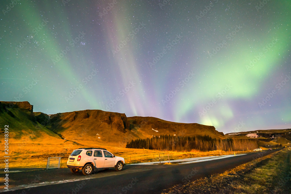 Aurora Borealis, Northern lights in Iceland Stock Photo | Adobe Stock