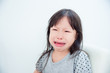 © gamelover - Little asian girl crying alone in white room