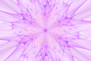 Wall Mural - Beautiful fractal abstract explosion star illustration - purple - background, Fractal explosion violet star with gloss and lines, Flash light