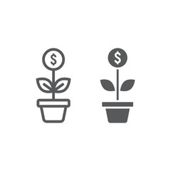 Poster - Successful investment line and glyph icon, development and business, money growth sign vector graphics, a linear pattern on a white background, eps 10.