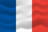 Fototapeta Paryż - Waving flag of France. Vector illustration for your design.