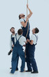 © ASDF - group workers help the companion to climb up