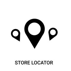 Wall Mural - store locator icon on white background, in black, vector icon illustration