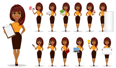 African American business woman set