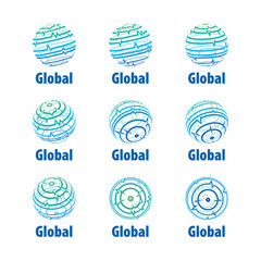 Poster - vector logo globe