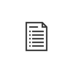 Poster - Document paper outline icon. isolated note paper icon in thin line style for graphic and web design. Simple flat symbol Pixel Perfect vector Illustration.