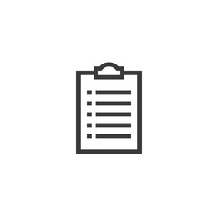 Poster - check list outline icon. isolated document paper icon in thin line style for graphic and web design. Simple flat symbol Pixel Perfect vector Illustration.