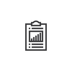 Poster - check list outline icon. isolated document paper icon in thin line style for graphic and web design. Simple flat symbol Pixel Perfect vector Illustration.