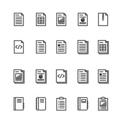 Poster - Document and notebook outline icon. isolated checklist paper icon in thin line style for graphic and web design. Simple flat symbol Pixel Perfect vector Illustration.