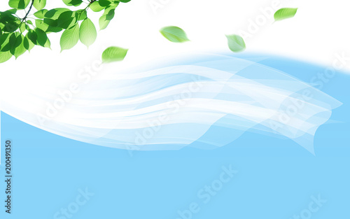 風になびくカーテン 空に舞う若葉 Buy This Stock Illustration And Explore Similar Illustrations At Adobe Stock Adobe Stock