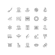 Bad Boys Outline Icons 25