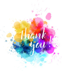 Wall Mural - thank you colorful splash
