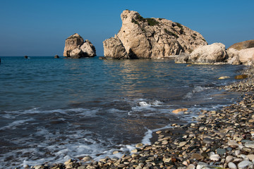 Aphrodite's Rock beach. Petra tou Romiou, Cyprus