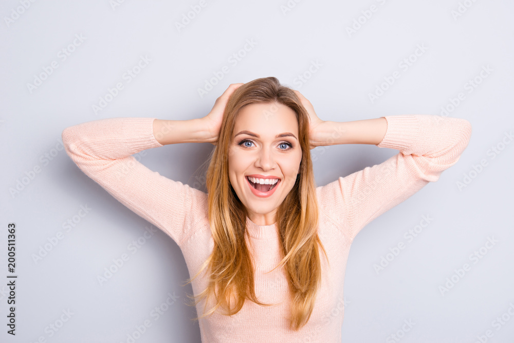 To Delight Emotion facial expressing delight rejoice people person pass exams ...