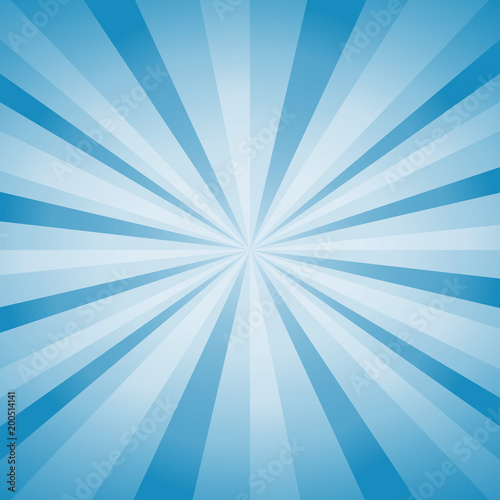 Abstract Bright Light Blue Rays Background Vector Buy This