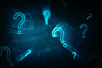 Poster - 2d rendering question mark concept
