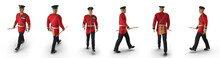 Irish Guard Sergeant Renders Set From Different Angles On A White. 3D Illustration