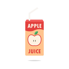 Wall Mural - Apple juice box vector