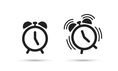 Poster - Alarm clock vector flat icon
