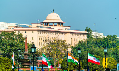 Wall Mural - View of Krishi Bhavan, a governmental building in New Delhi, India