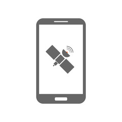 Poster - Mobile navigation. GPS icon on smartphone screen. Vector.