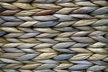 Gray Woven Texture Of A Wooden Basket