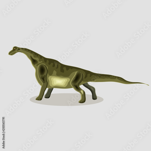 Fényképezés  Vector cartoon  illustration of a dinosaur.  Brontosaurus.