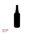 icon of a beer bottle. vector illustration