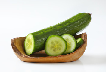 Sticker - sliced green cucumber