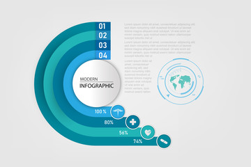Poster - medical concept on paper design infographic background