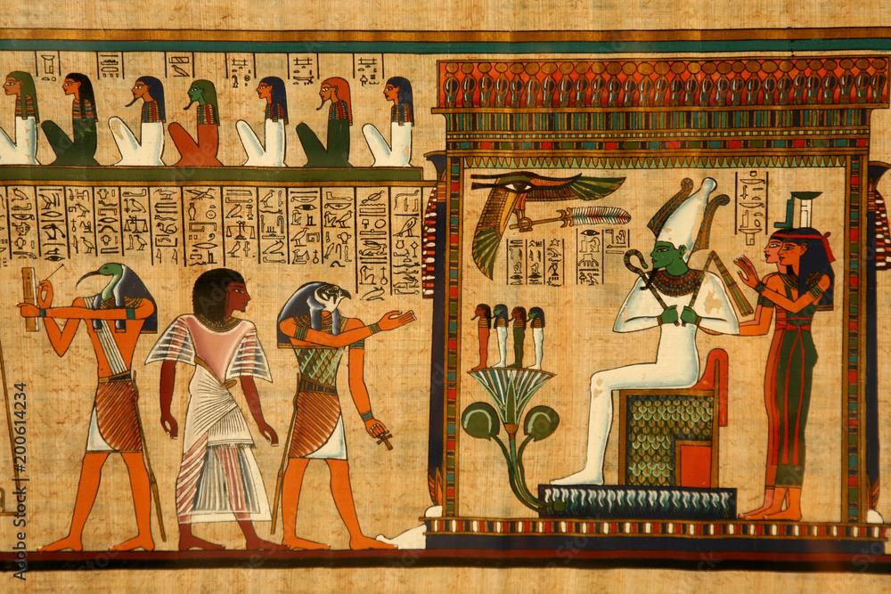 Ancient Egyptian Papyrus Wall Mural Wallpaper Murals
