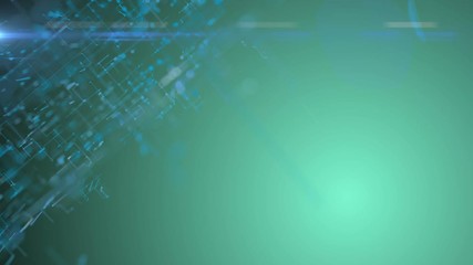Poster - Growing threads of optical fibers. Light green background. Cinematographic business background.