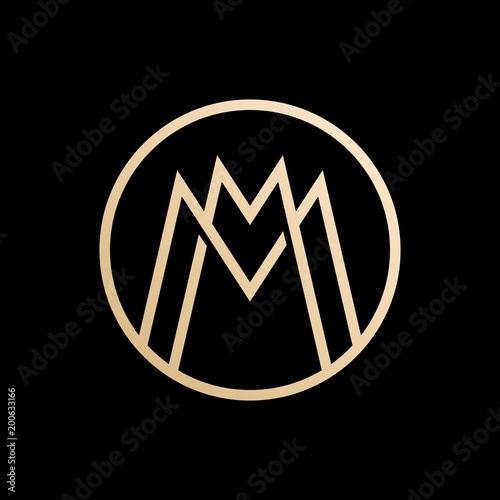 Fotografia MM lettermark monogram circle round logo vector