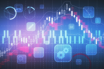 Poster - Abstract forex chart texture