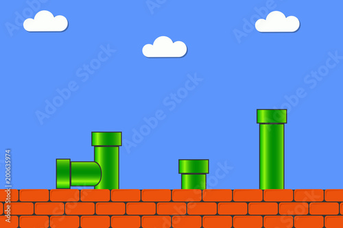 Video game in old style Canvas Print