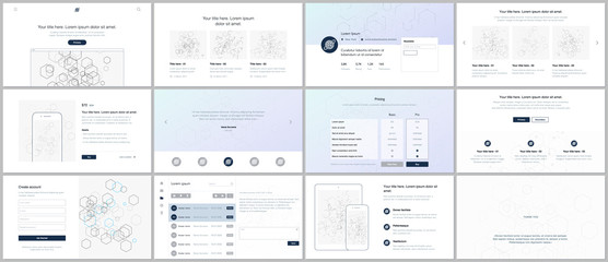 vector templates for website design, minimal presentations, portfolio. ui, ux, gui. design of header