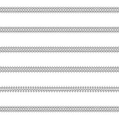 Poster - Ornamental text line divider vector design set